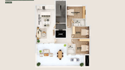 15th Floor -3 bed Building A